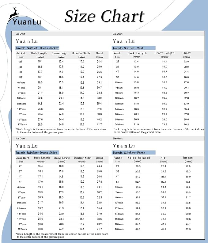 YuanLu Boys Suit for Kids Tuxedo Wedding Ring Bearer Outfit, 5 Piece Boy Slim - Image 6