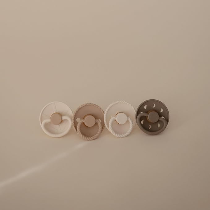FRIGG Natural Rubber Baby Pacifier 4-Pack Crystal Sparkle | Made in Denmark | - Image 3