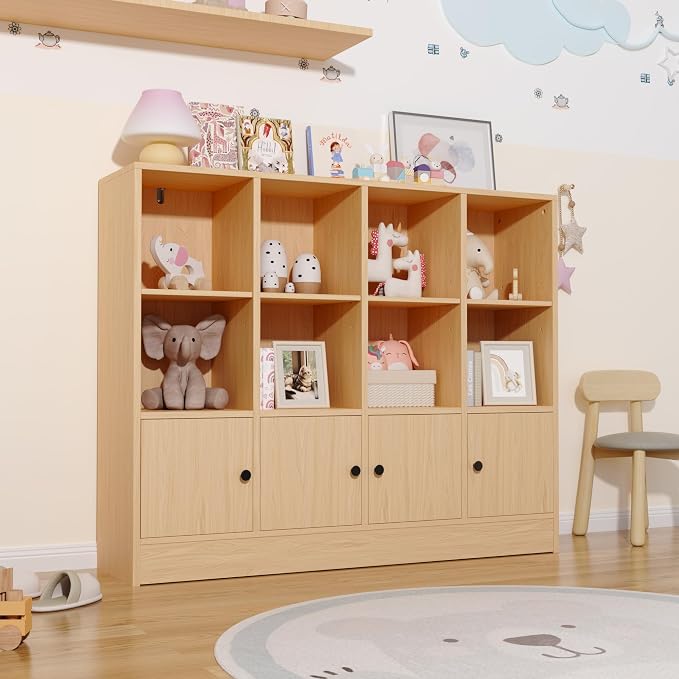 Oak Bookshelf, Wood Bookcase - Image 3