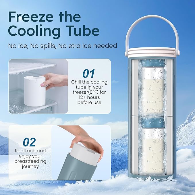 Portable Breast Milk Cooler for Travel, 22oz Large Capacity Breastmilk Chiller - Image 6