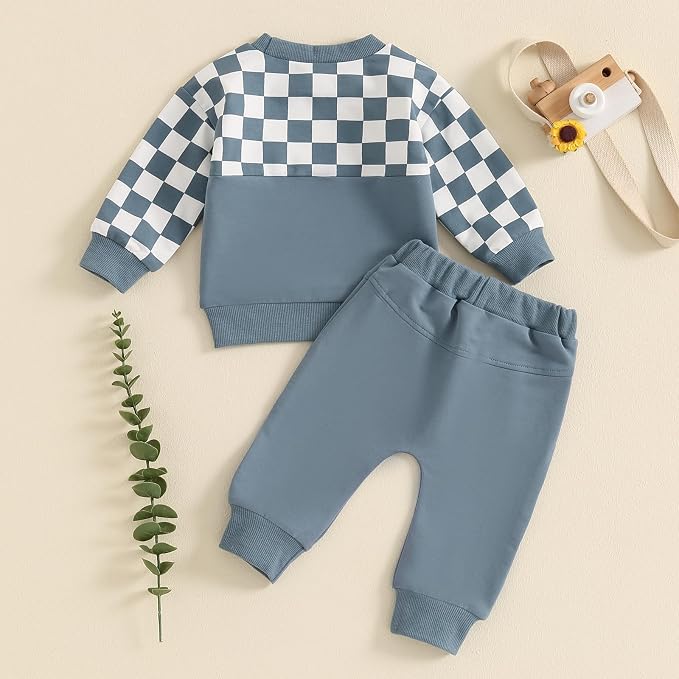 Toddler Baby Boy Fall Outfits Long Sleeve Crew Neck Pullover Sweatshirt + - Image 6
