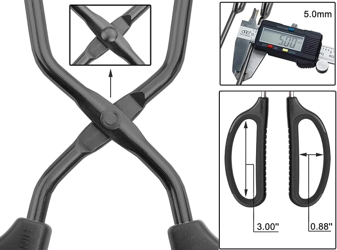 10" Stainless Steel Scissor Tongs - Image 3