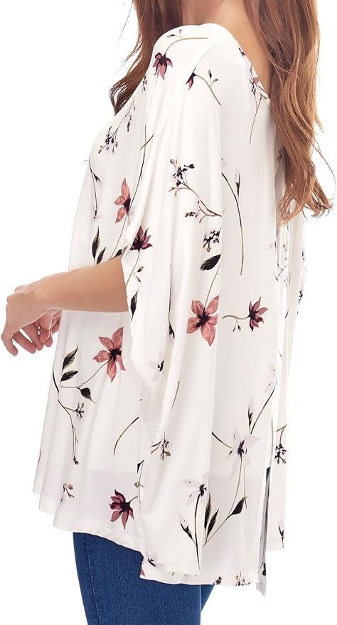 Smallshow Women's Nursing Top Maternity Poncho - Image 2