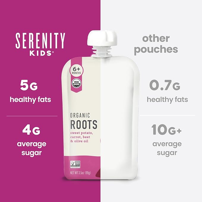 Serenity Kids 6+ Months Veggie Puree Baby Food Pouches - Image 7