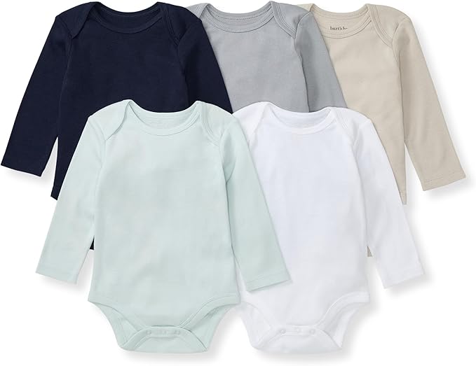 Burt's Bees Baby Organic Cotton Bodysuits – Baby Boy & Girl Short and Long by BurtsBeesBaby
