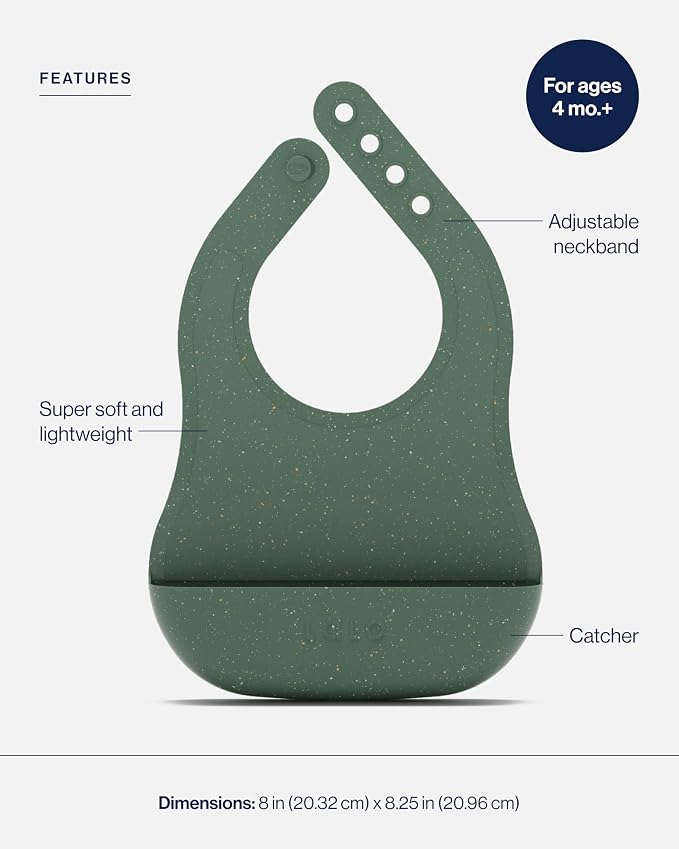 Lalo The Bib - Waterproof, Non-Toxic Silicone Baby Bib - Image 3