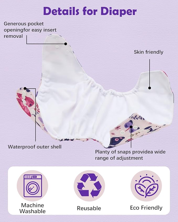 Babygoal Baby Cloth Diaper 6 Pack - Image 3