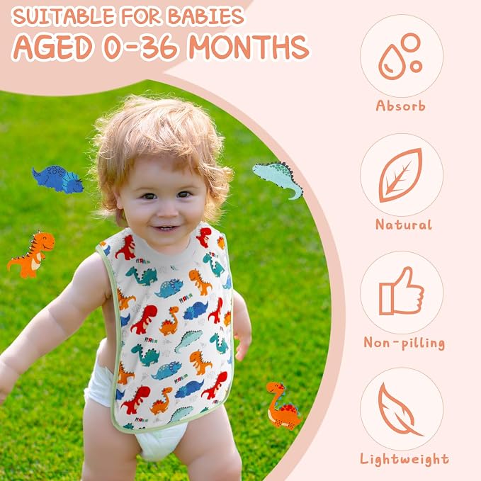 Newwiee 5 Pcs Large Towel Bib Toddler - Image 5