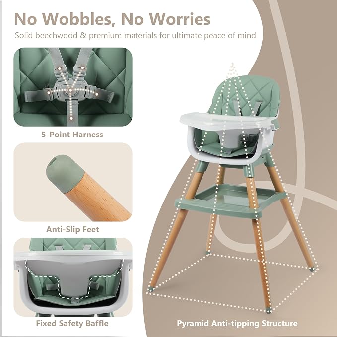 Kinder King 7 in 1 Baby High Chair - Image 5