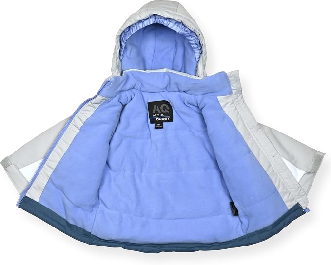 Arctic Quest Little Girls Bib Snow Pants and Ski Jacket Water-Resistant Snowsuit - Image 3