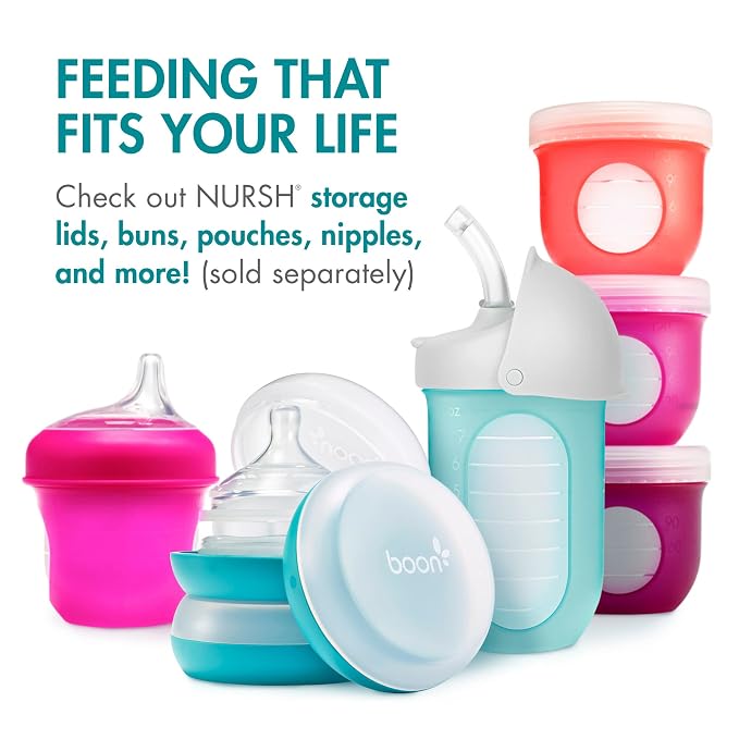 Boon Nursh Reusable Silicone Pouch Baby Bottles - Image 6