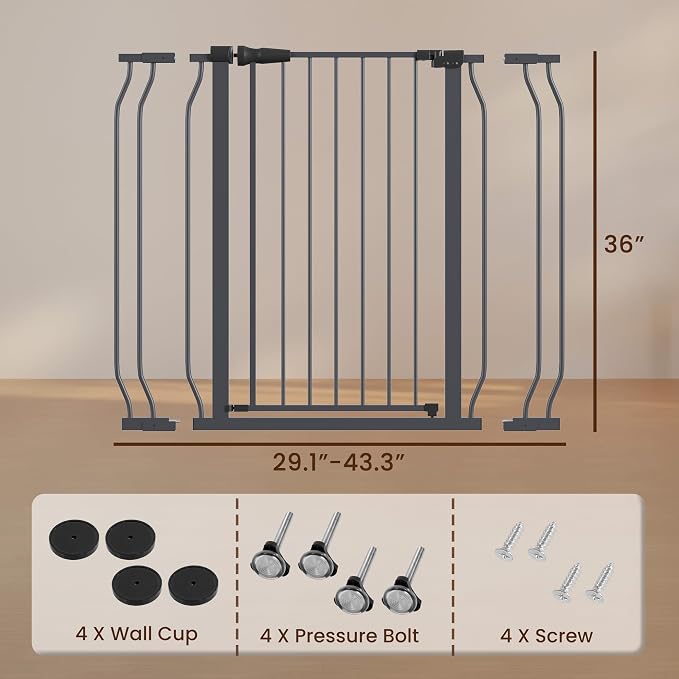 ELEVON Baby Gate for Stairs Doorways, Safety Pet Gate - Image 4