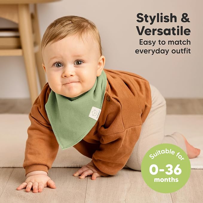 KeaBabies 10-Pack Organic Baby Bandana Bibs - Image 4