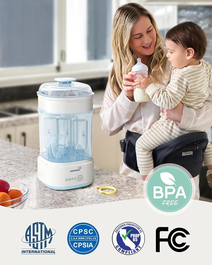 Bottle Sterilizer and Dryer, Compact Electric Steam Baby Bottle Sterilizer - Image 7