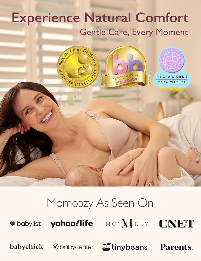 Momcozy Nursing Bras for Breastfeeding, Seamless Pregnancy Maternity Bra - Image 4