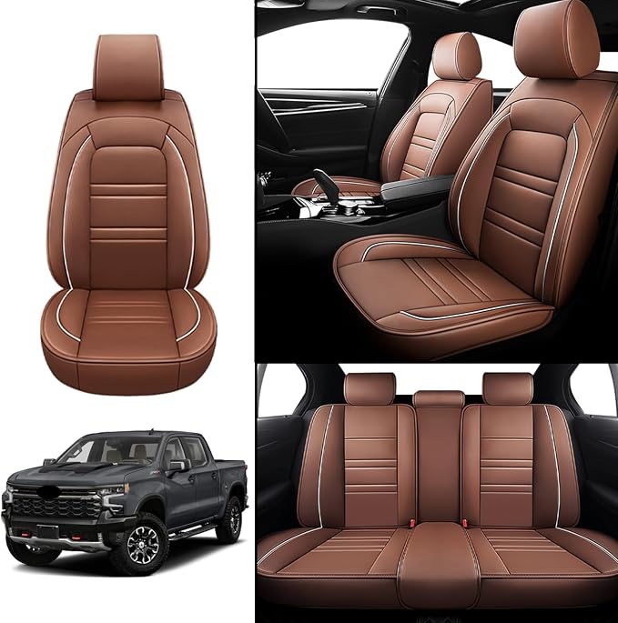 Seat Covers for Chevy Silverado 1500 2007-2025 | 5-Seats Leather Seat Covers - Image 2