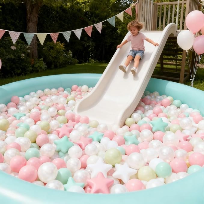 GOGOSO Ball Pits Balls for Toddlers Pack of 50 100 200 Plastics Shape Ball - Image 7