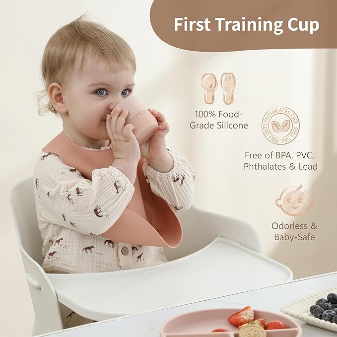 Moonkie Silicone Baby Cup 4 Months+ | Tiny Open Training Cup - Image 4