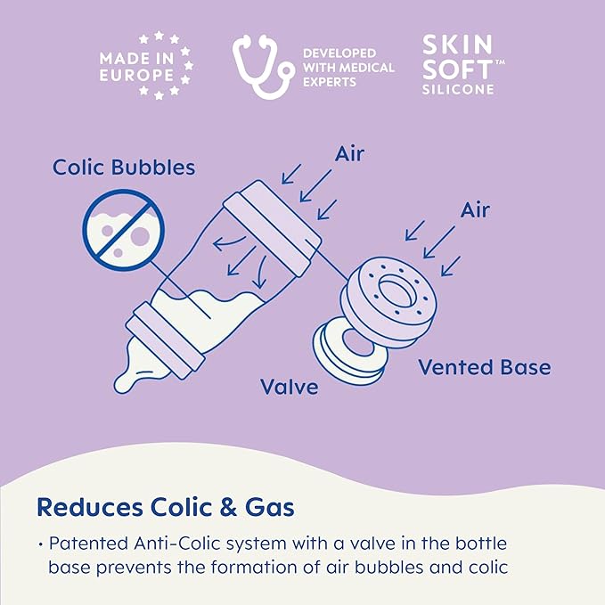 MAM 9oz Easy Start Anti-Colic Baby Bottles, Medium Flow - Image 2