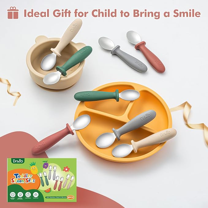 DRKIO 8 PCS Toddler Spoons Set - Image 5