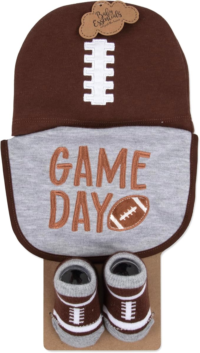 Baby Bib, Booties & Headwear Gift Set – 3 Piece Outfit - Image 3