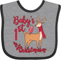 inktastic Baby's First Christmas Baby Bib by Inktastic
