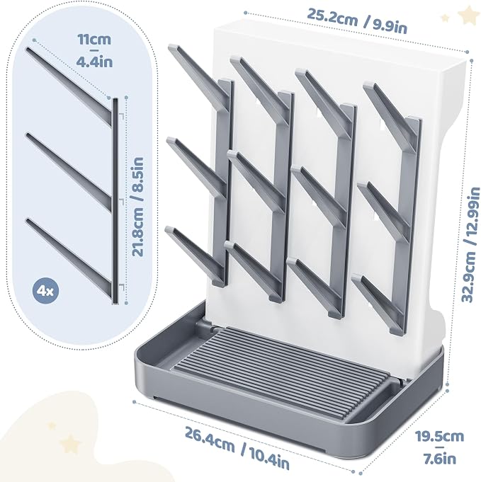 Baby Bottle Drying Rack, Baby Bottle Organizer - Image 2