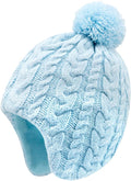 Duoyeree Kids Beanie Hat for Boys Girls Pom-pom Kint Hats Cozy Lining Winter by Duoyeree