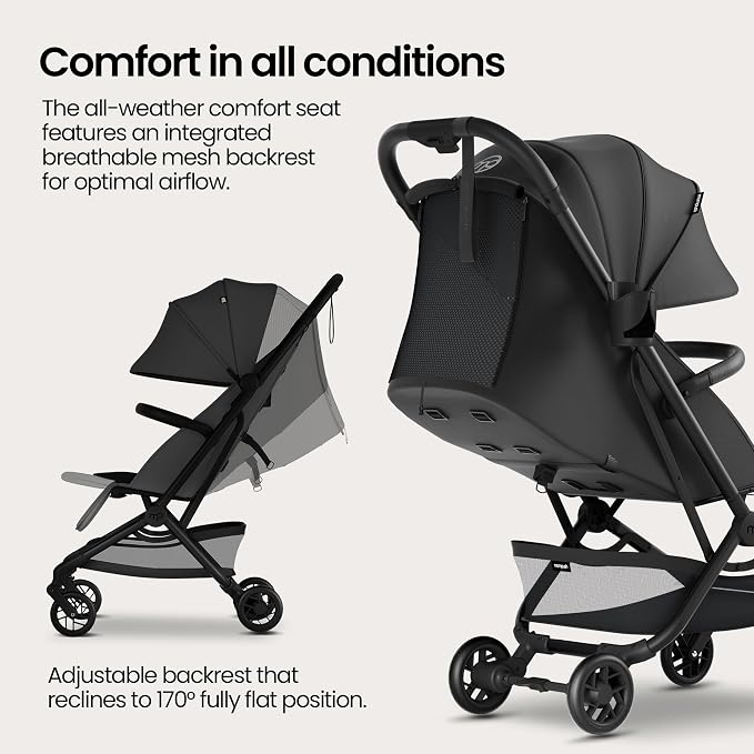 Mompush Velo Lightweight Travel Stroller, Compact & Airplane-Friendly - Image 8