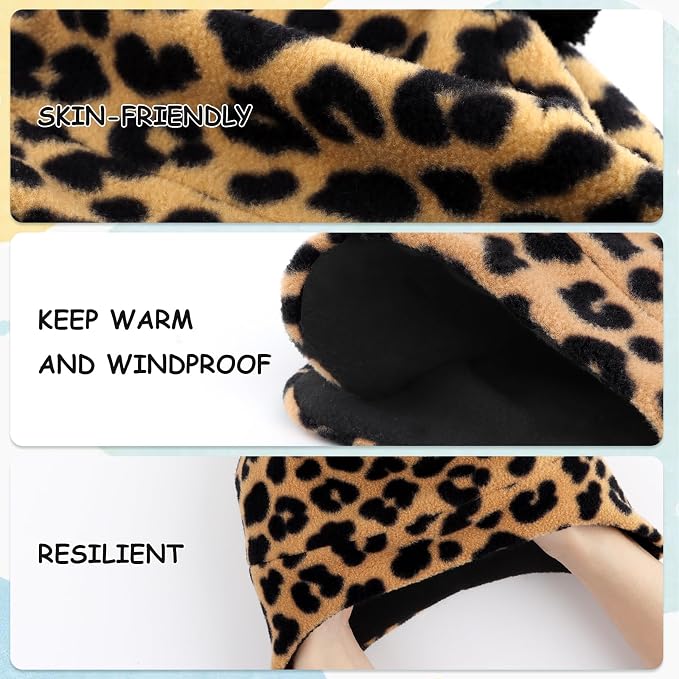 Duoyeree Kids Beanie Hat for Boys Girls Pom-pom Kint Hats Cozy Lining Winter - Image 5