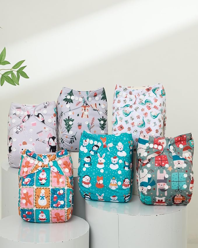 ALVABABY Baby Cloth Diaper 6 Pack - Image 8