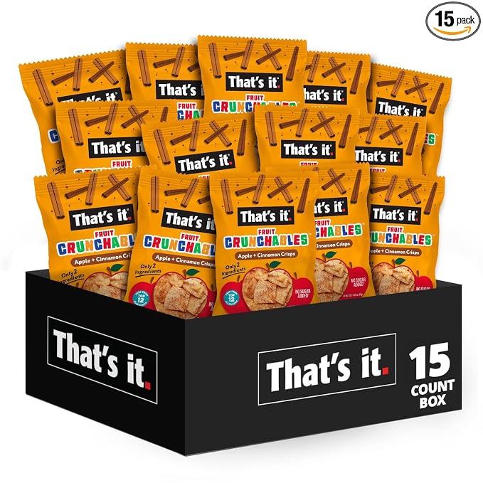 That’s it. Fruit Crunchables Apple + Cinnamon Crisps, Gluten-Free, No Added by Thatsit
