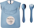 Mom'so cool bib set, Cool baby blue color by Unknown