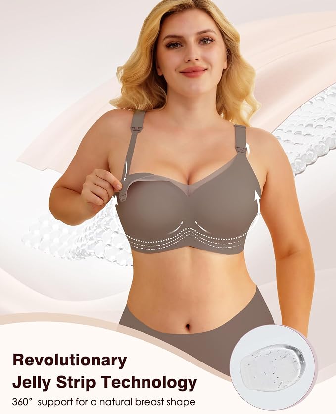As Fairy Nursing Bras for Breastfeeding Mesh Lace Seamless Maternity Bra - Image 4