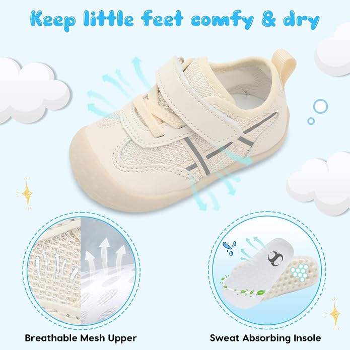 Scurtain Baby Shoes Boy Girl First Walking Shoe Infant Crib Breathable Sneakers - Image 5