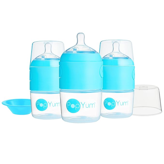 PopYum 5 oz Blue Anti-Colic Formula Making/Mixing/Dispenser Baby Bottles - Image 8
