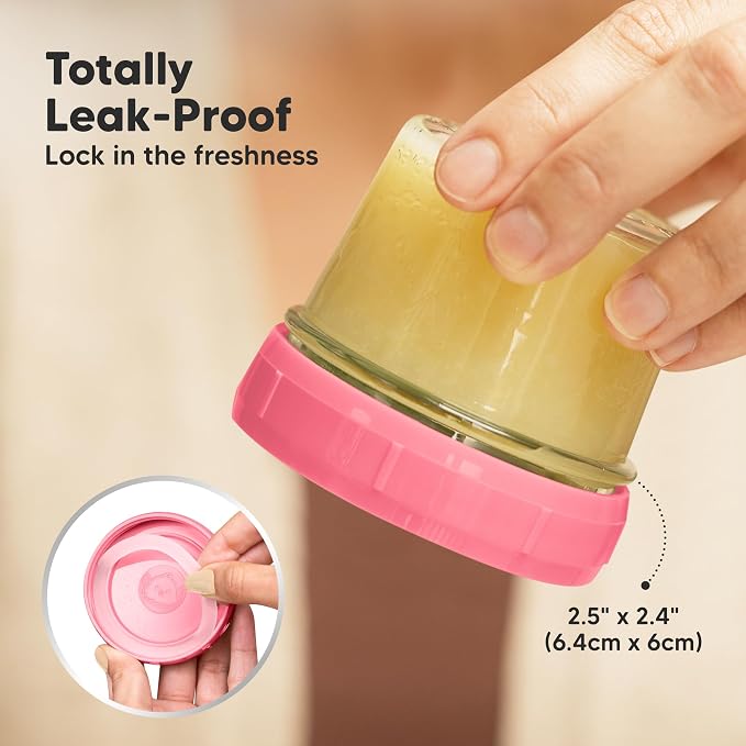 KeaBabies 12pk 4oz Glass Baby Food Containers - Image 2