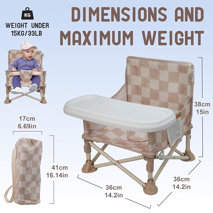 Tiny Marvels Portable 3-in-1 Baby Chair, Cozy Booster Seat, Baby Seat - Image 7