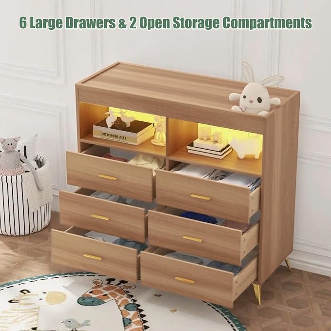 Changing Table Dresser with Drawers, Baby Dresser with Changing Table Top - Image 4