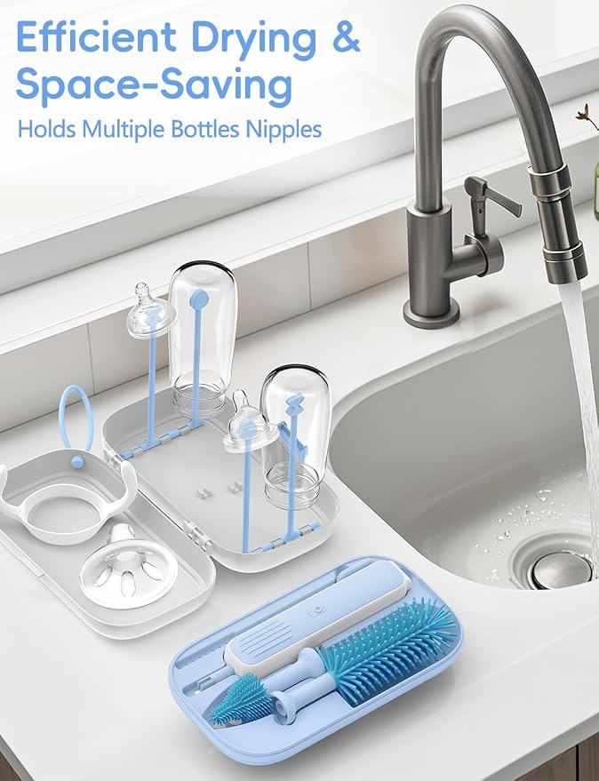 Electric Baby Bottle Brush Cleaner, Baby Travel Bottle Cleaner Kit- 2000mAh - Image 3