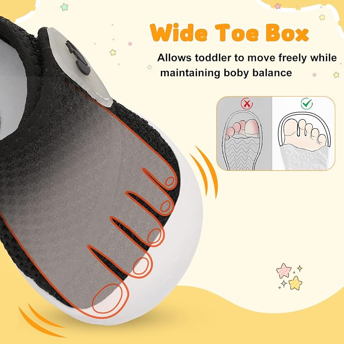 FEETCITY Baby First Walking Shoes Wide Baby Shoes Infant Sneakers Newborn Crib - Image 3