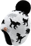 Duoyeree Kids Beanie Hat for Boys Girls Pom-pom Kint Hats Cozy Lining Winter by Duoyeree