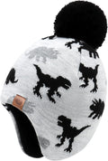 Duoyeree Kids Beanie Hat for Boys Girls Pom-pom Kint Hats Cozy Lining Winter by Duoyeree