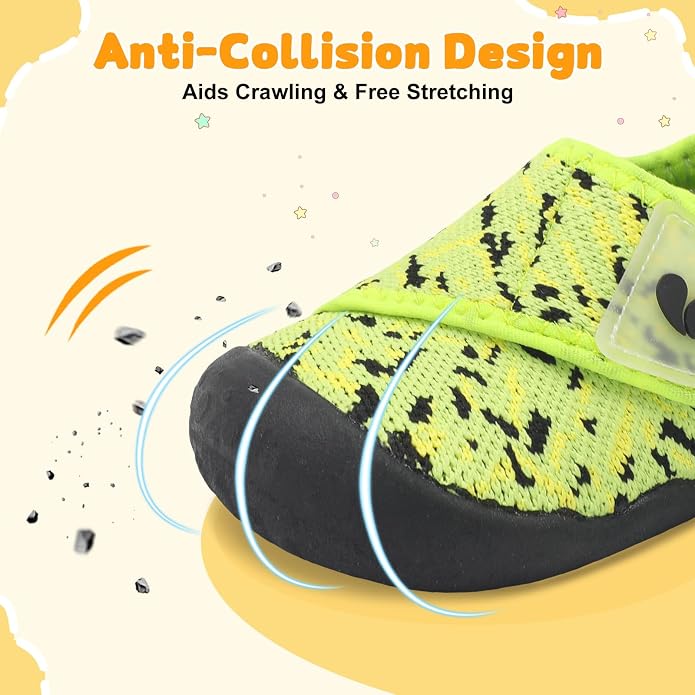 FEETCITY Baby First Walking Shoes Wide Baby Shoes Infant Sneakers Newborn Crib - Image 2