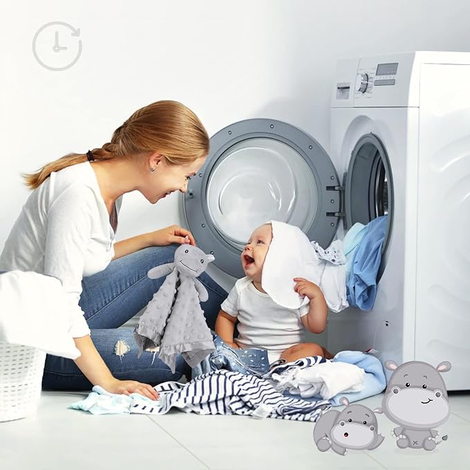 Pro Goleem Hippo Loveys for Babies, Soft Security Blanket Baby Snuggle Toy - Image 7