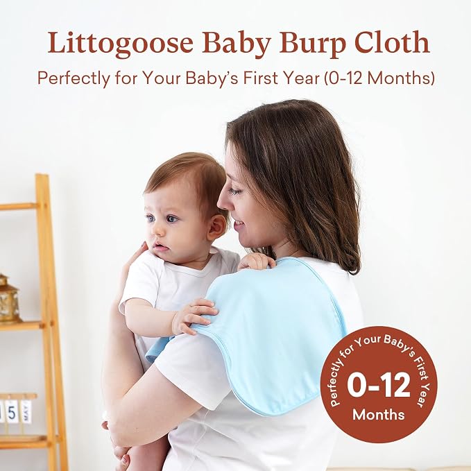 Baby Burp Cloths, Soft & Absorbent Burping Clothes - Image 3