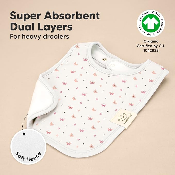 KeaBabies 8-Pack Organic Baby Bibs - Image 4
