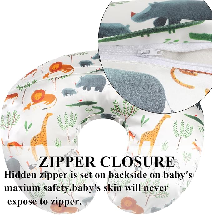 Satin Nursing Pillow Cover Set 2 Pack Ultra Soft Silk Compatible - Image 4