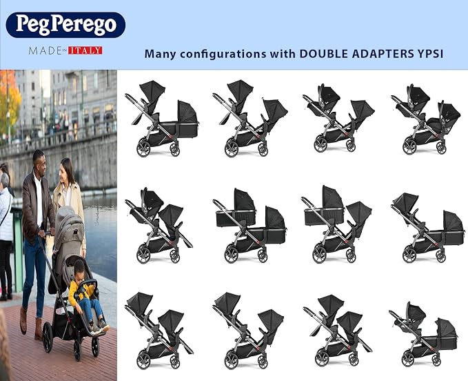 Peg Perego Ypsi – Compact Single to Double Stroller – Compatible - Image 3