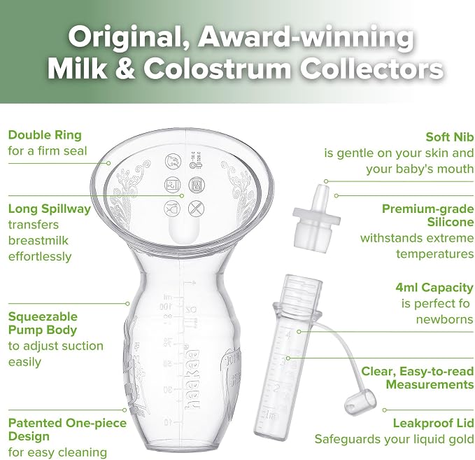 haakaa Gen.1 Manual Breast Pump 100ml/4oz. & 4ml Colostrum Collectors Combo - Image 4